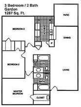 Three Bed / Two Bath 0722 floor plan